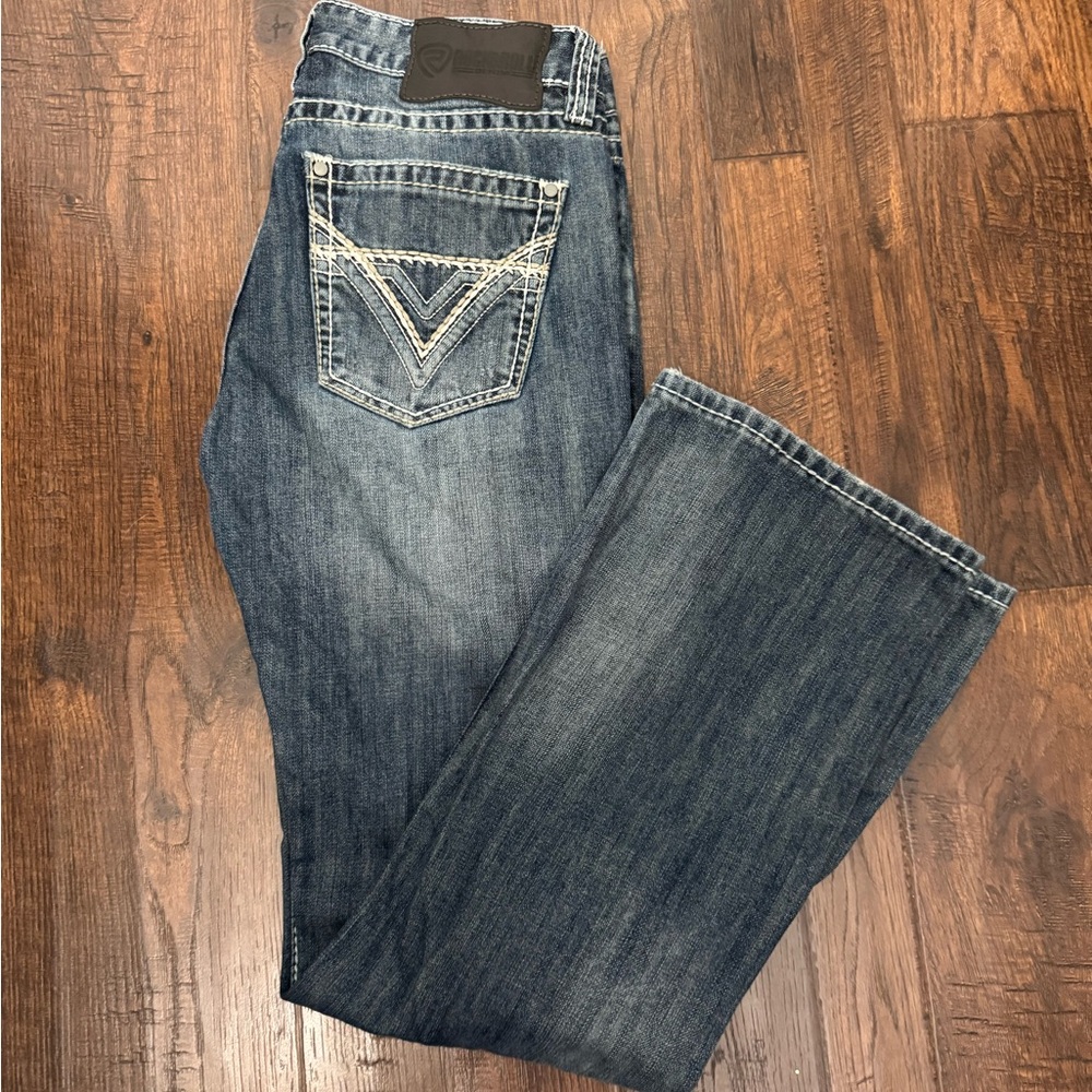 Mens Rock & Roll Denim Pistol Bootcut Regular Bootcut 32x34